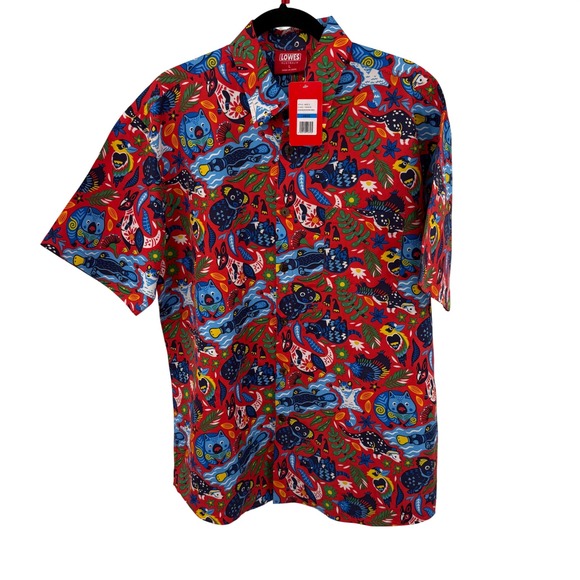 Lowes Australia Other - Lowes Australia Shirt Mens Large Red National Animals Short Sleeve NWT